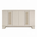 Kredens MDF Beżowy z Metalowymi Uchwytymi 160x45x90 cm