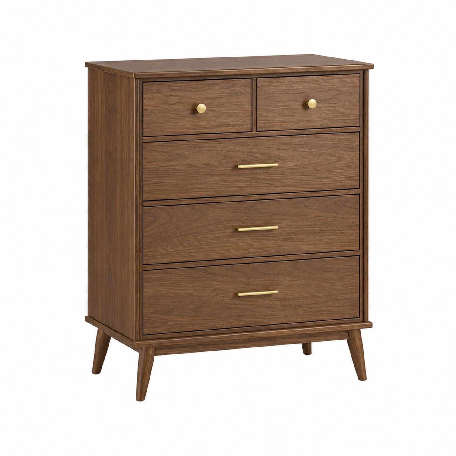 Komoda z drewna orzechowego z czterema szufladami 80x40x100 cm
