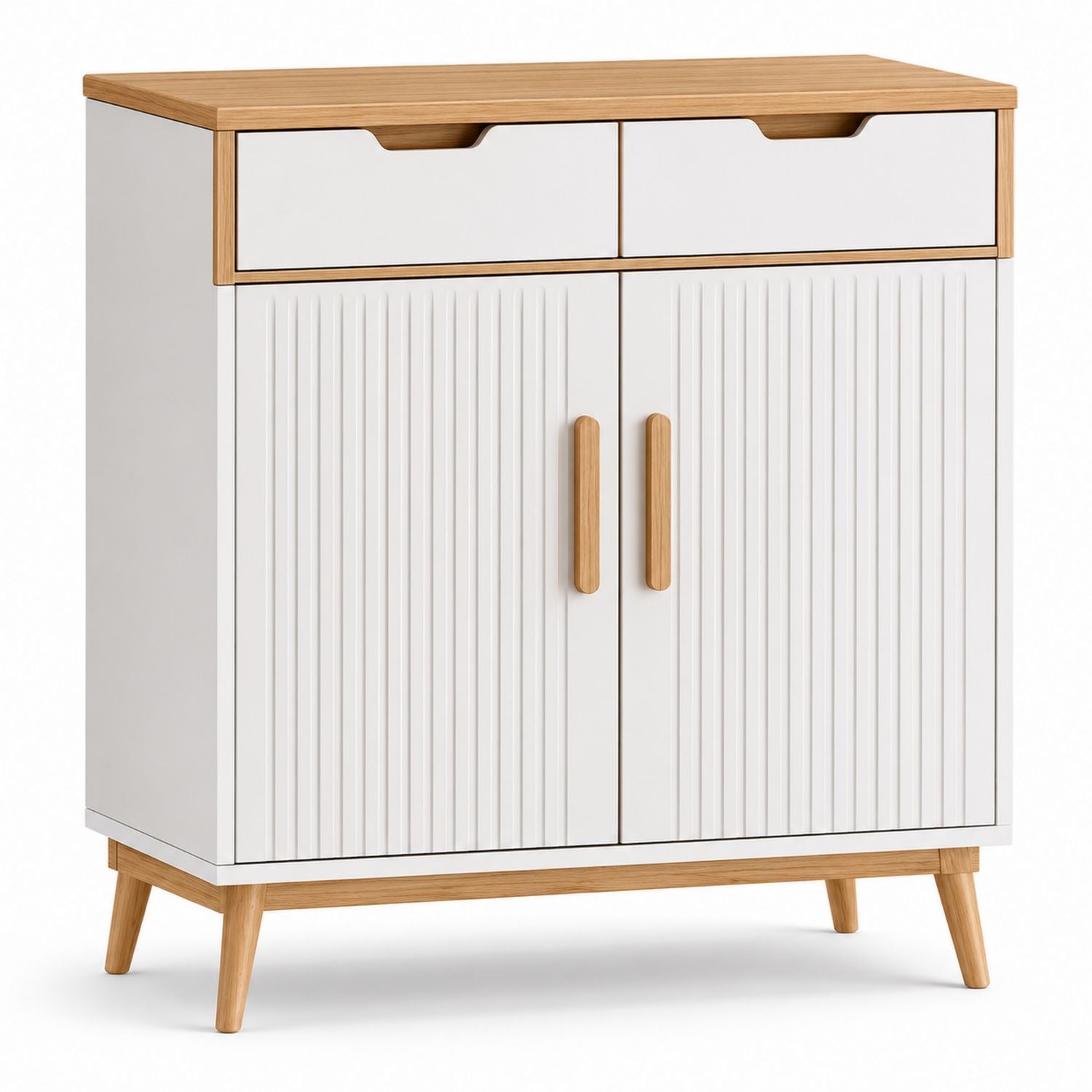 Szafka na buty MDF z elementami drewnianymi 80x35x95cm