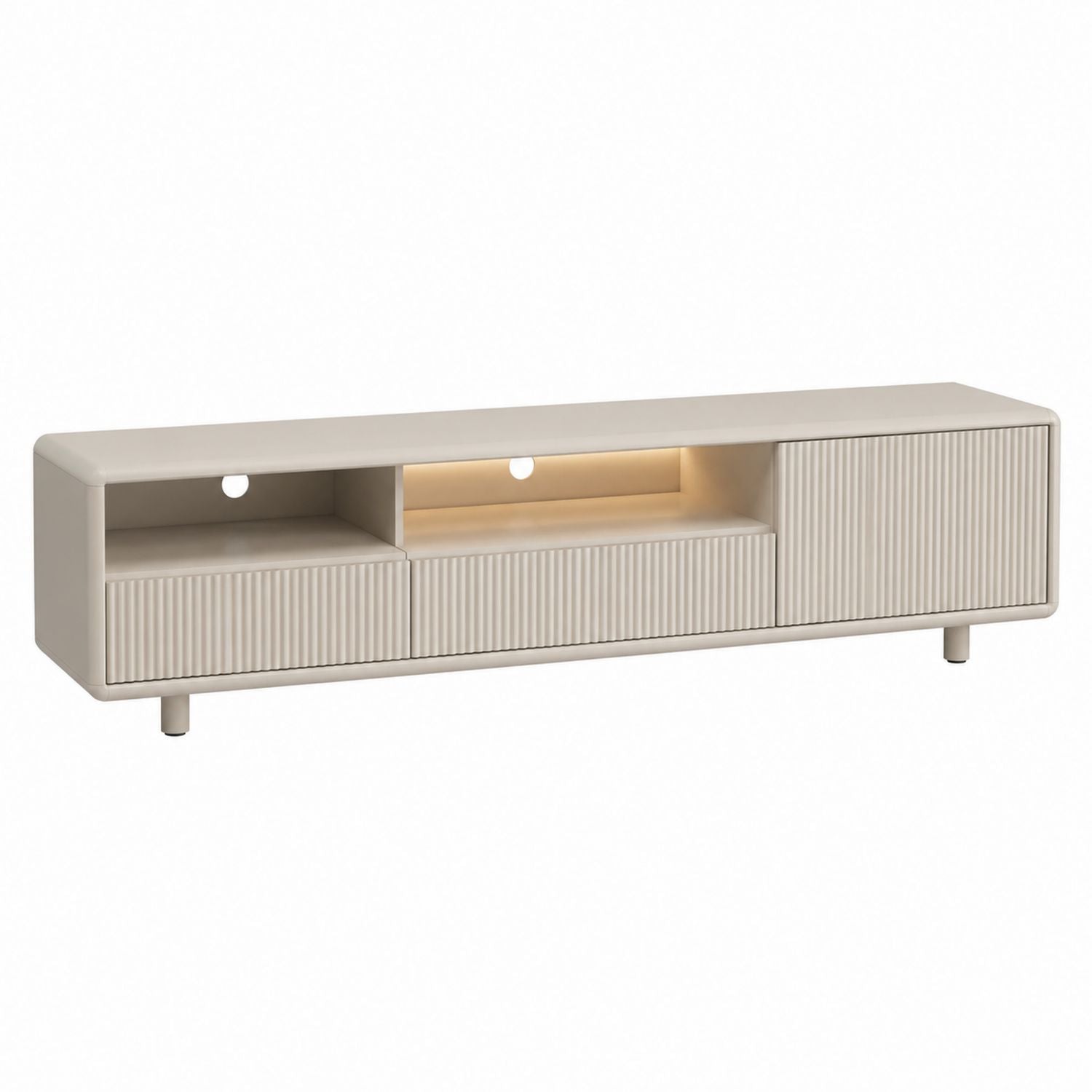 Kremowa szafka RTV MDF 120x35x40 cm