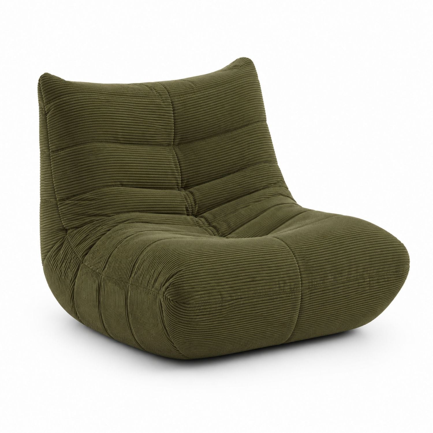 Fotel sztruksowy oliwkowy 80x90x100 cm