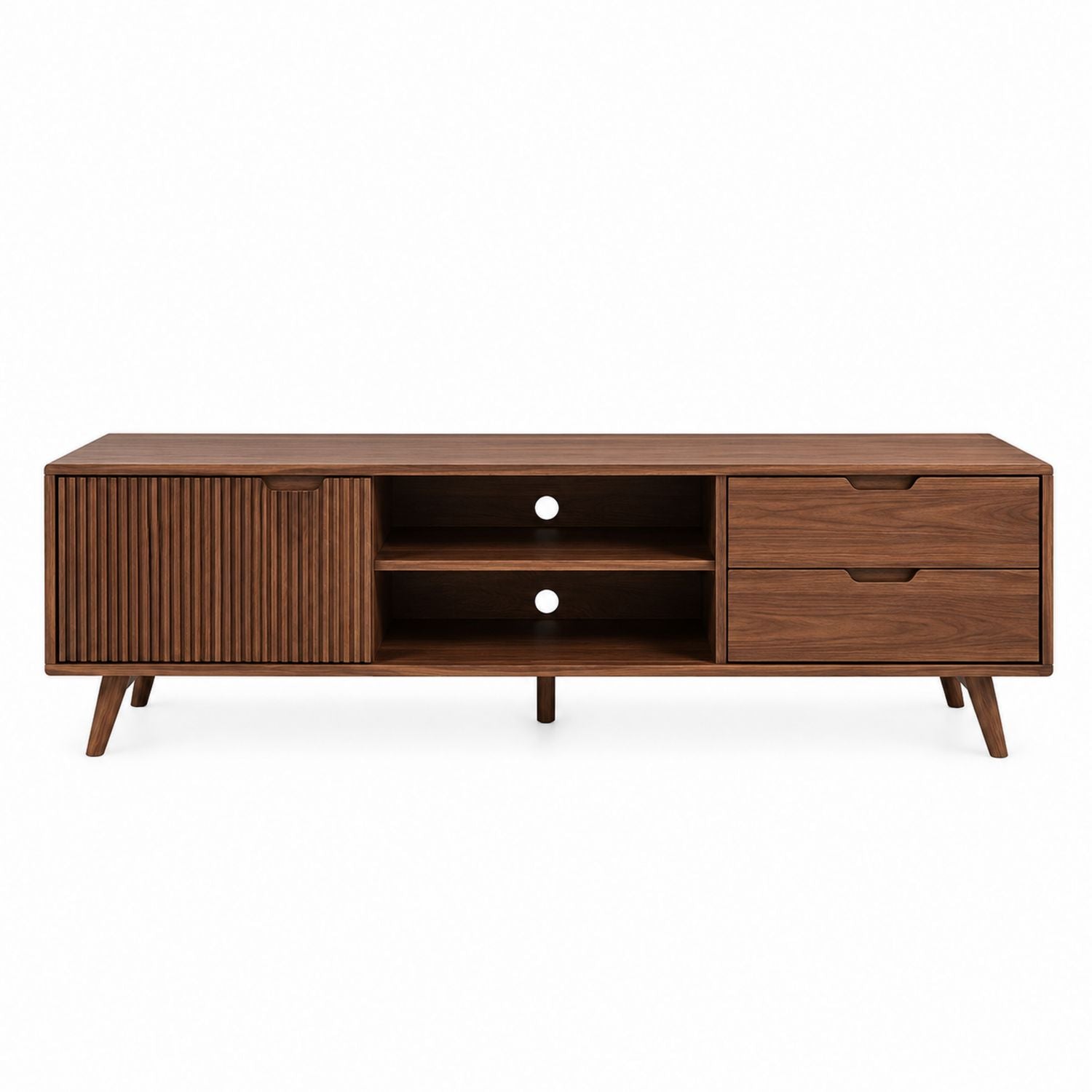 Szafka RTV z drewna orzechowego 180x40x50 cm