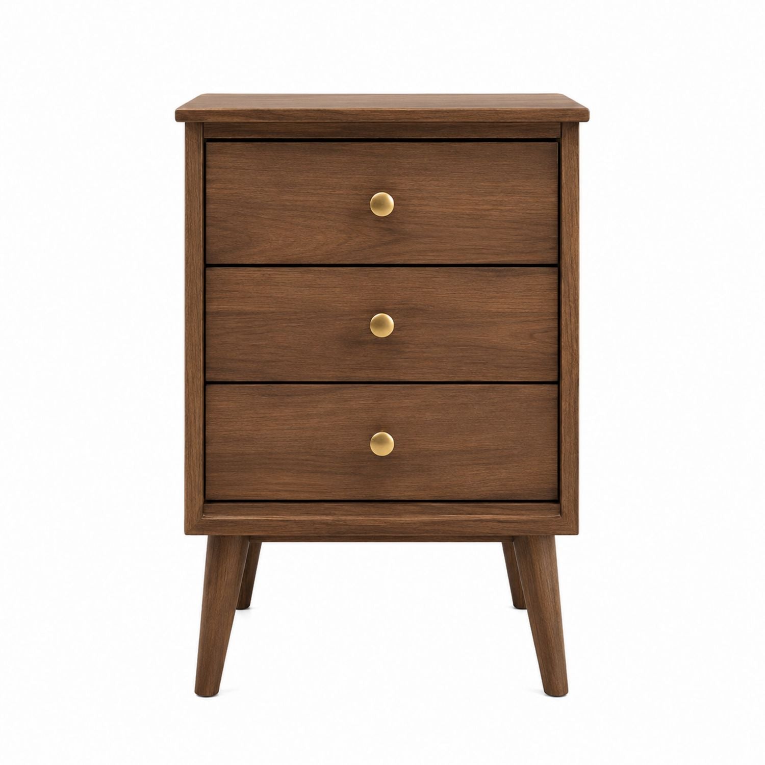 Drewniana szafka nocna z 3 szufladami z orzecha 60cm x 40cm x 35cm