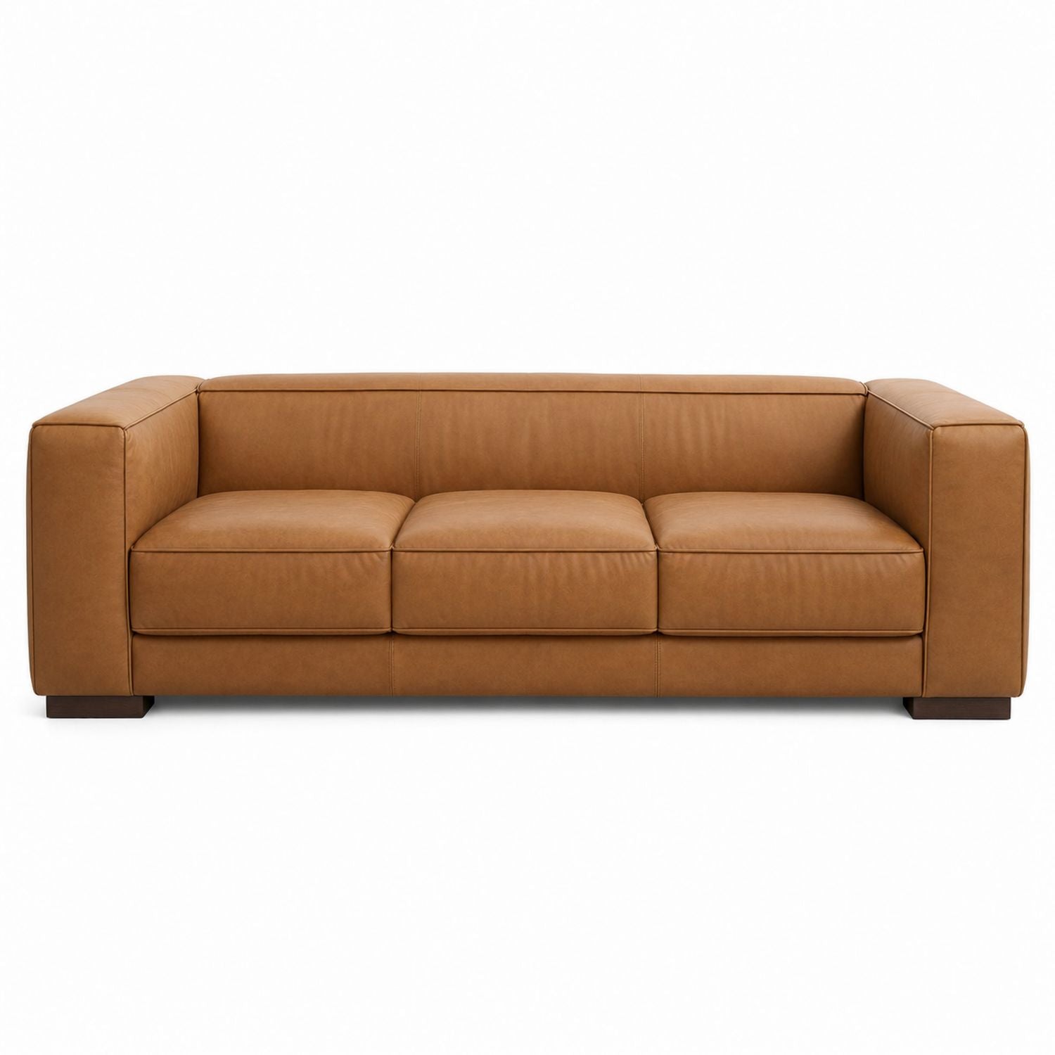 Sofa Skórzana Brązowa 220x90x75 cm